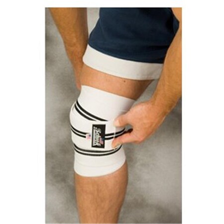 Schiek Sports Schiek  Schiek Heavy Duty Knee Wraps - White - 78 Inch SC455150